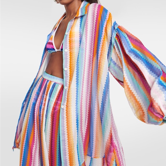 Missoni Dresses & Skirts - Missoni chevron shirt cover up dress NWT